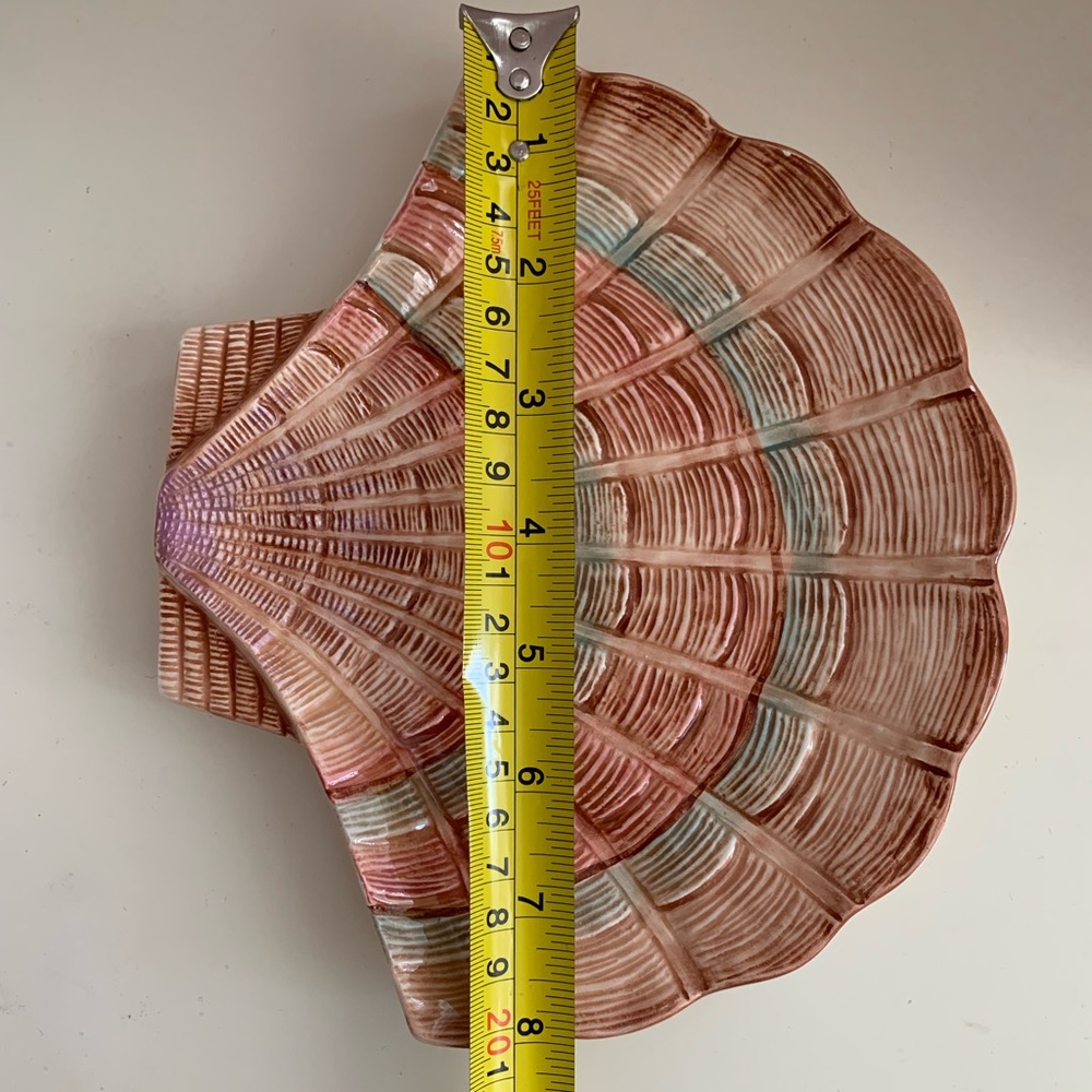 Fitz & Floyd Shell Dish Pink Trinket Plate Decor Beach Ceramic Textured China - Picture 12 of 14